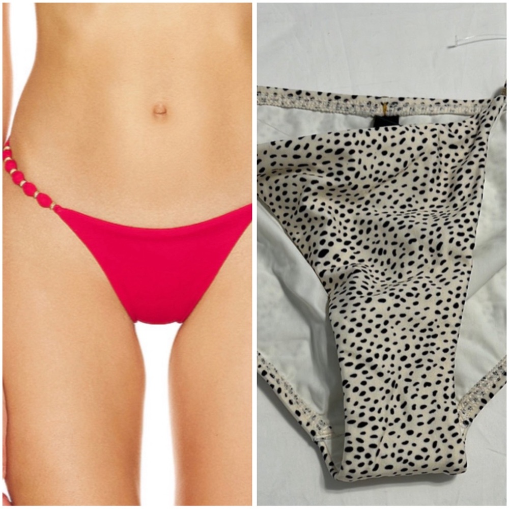 NW0T  VIX Paul Hermanny Swim Leopard Print Bikini Bottom size XS